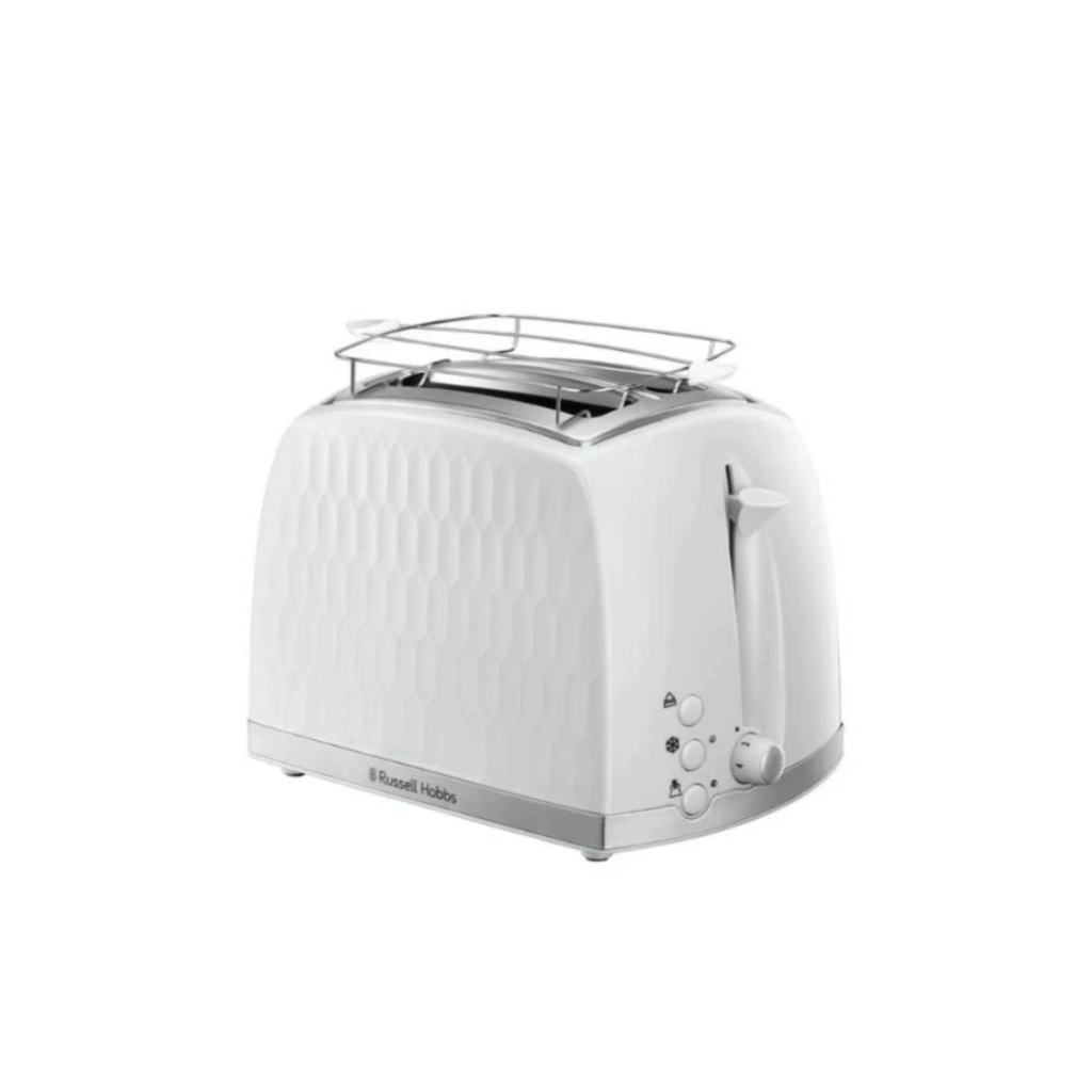 Russell Hobbs Honeycomb 2-Slice Toaster 850W, White 26060-56