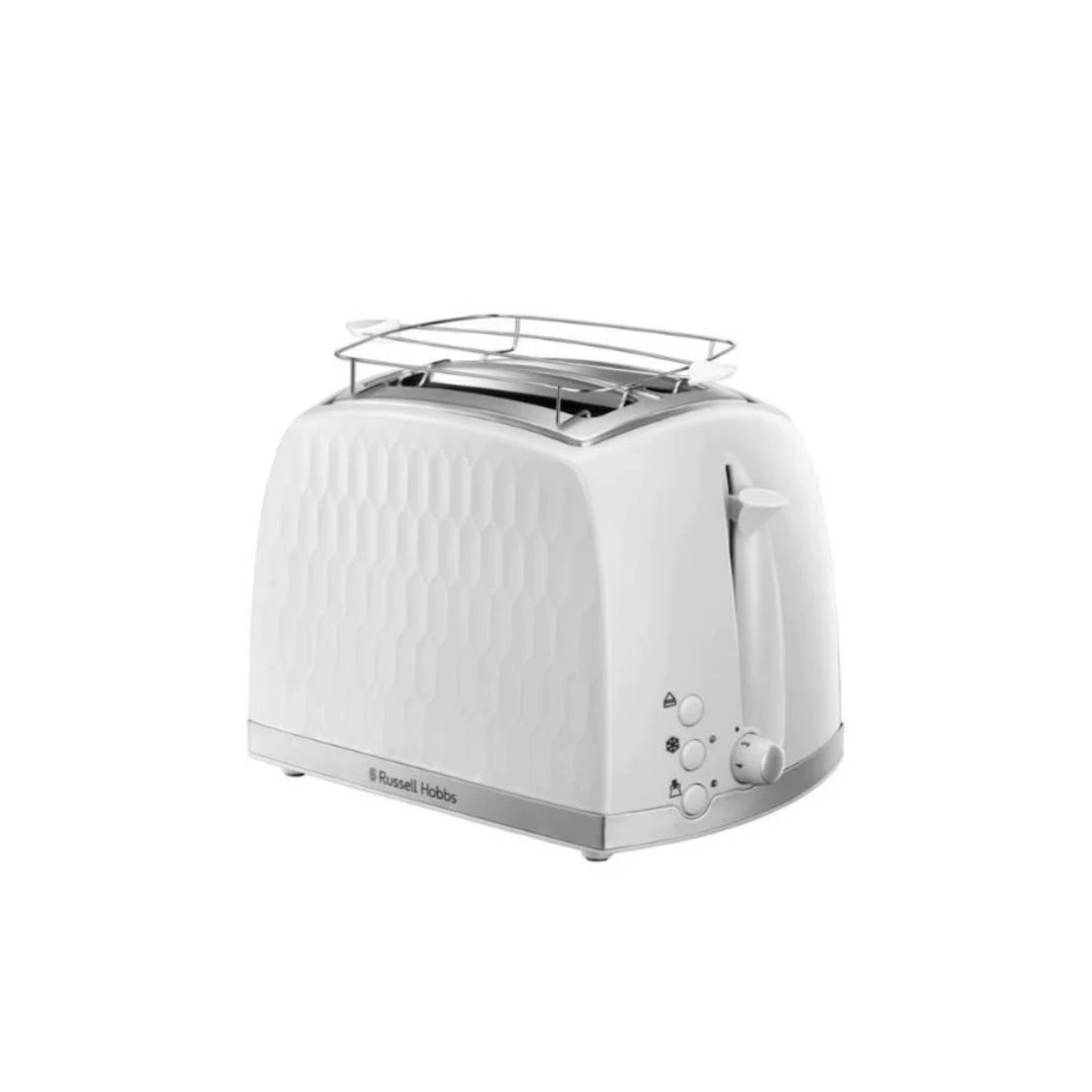 Russell Hobbs Honeycomb 2-Slice Toaster 850W, White 26060-56