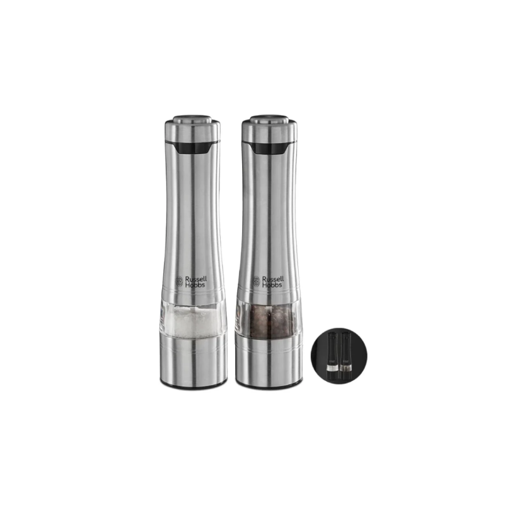 Russell Hobbs Electric Salt and Pepper Grinder Set, Silver 23460-56