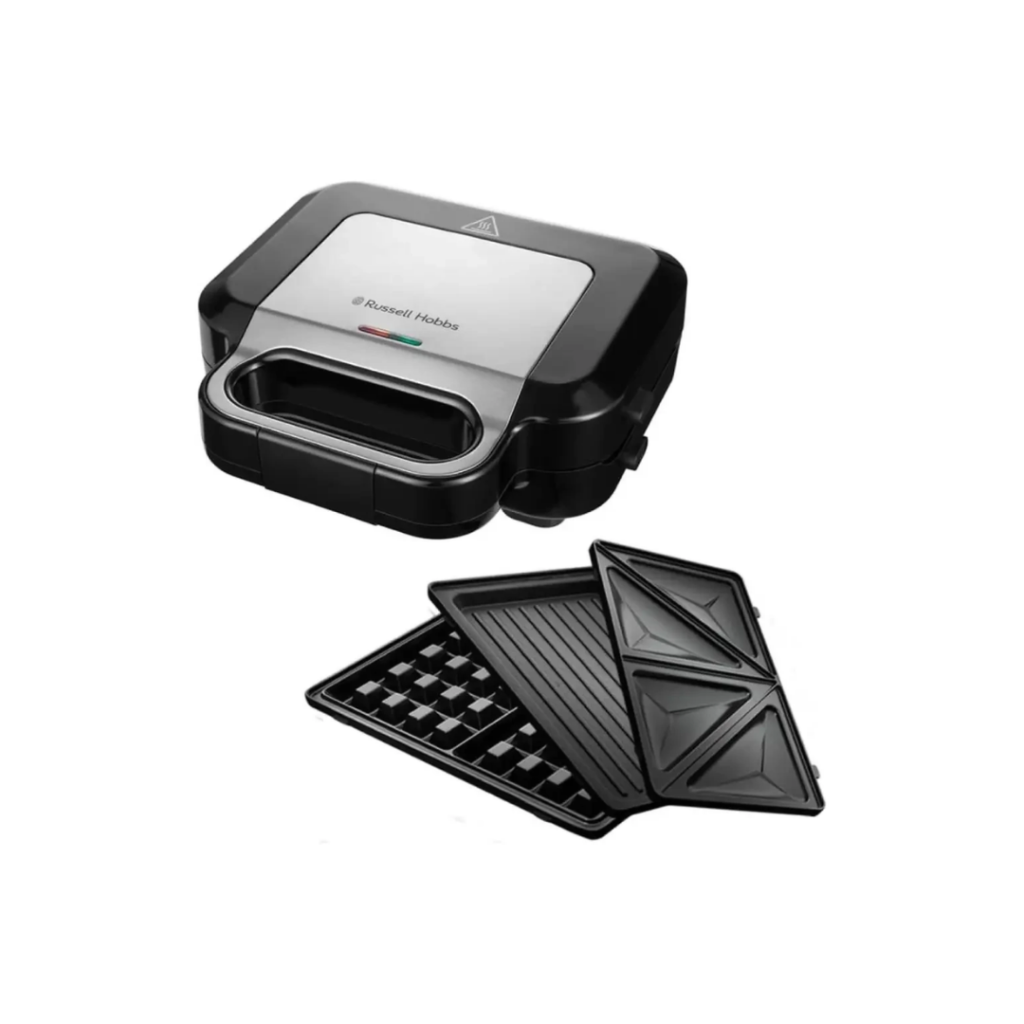 Russell Hobbs 3-in-1 Sandwich, Waffle and Grill Maker, Matte Black 26810-56