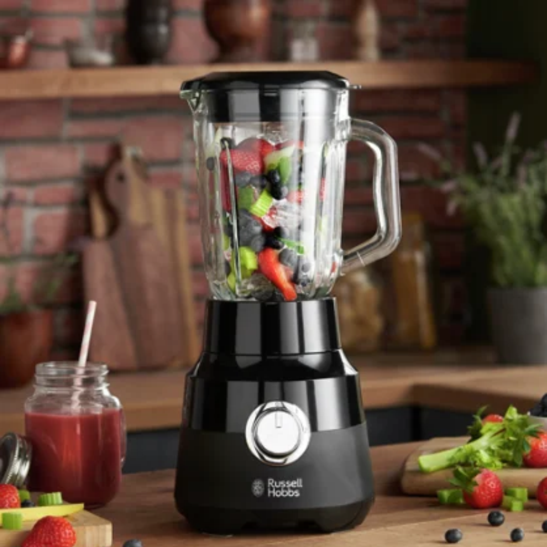Russell Hobbs Desire Glass Jug Blender 650W, 1.5L Matte Black 24722-56 - Image 2