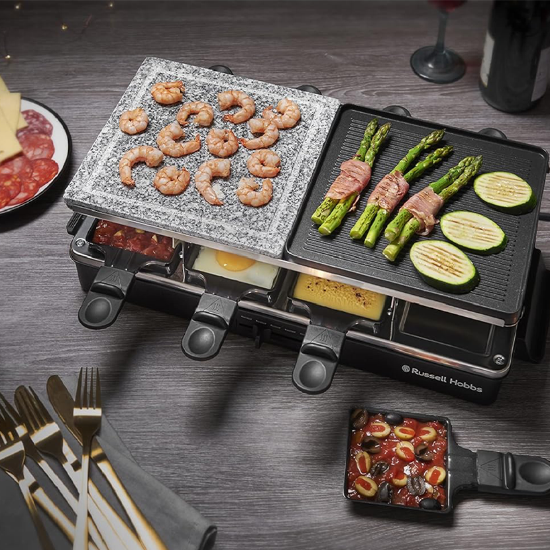 Russell Hobbs 3-in-1 Raclette Grill 1400W, Black 26280-56 - Image 2