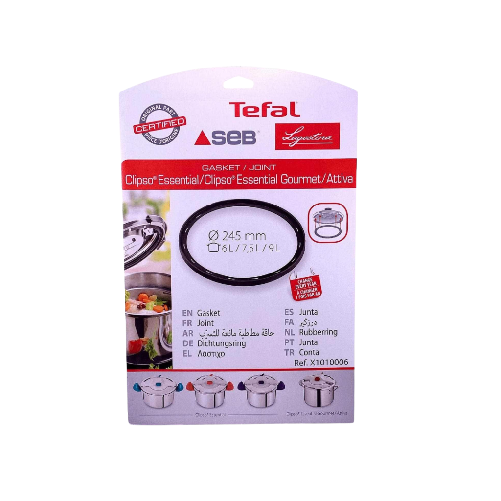 Tefal Clipso Essential Pressure Cooker Gasket 7.5 and 9 L (X1010006)