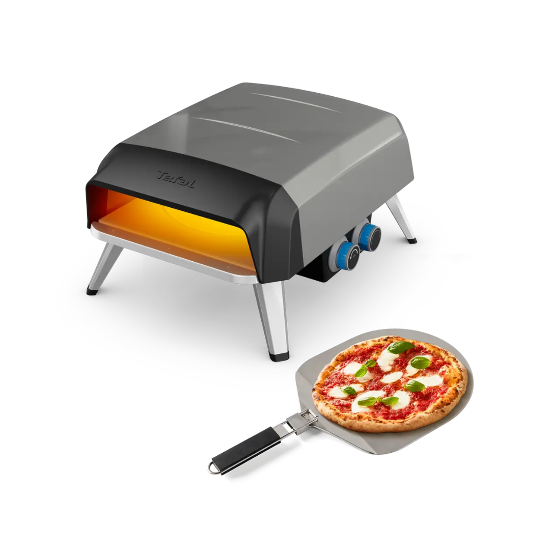 Tefal Pizza Pronto Gas Pizza Oven with 360° Rotating Stone JM412010